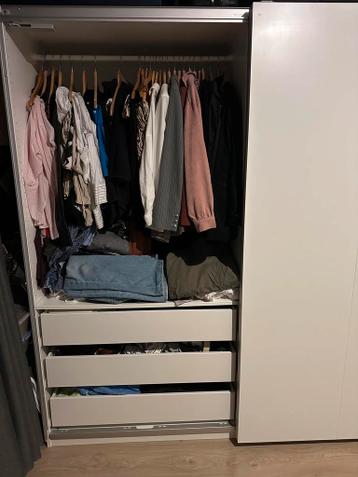 White color IKEA PAX wardrobe 250x58x201 - afbeelding 3