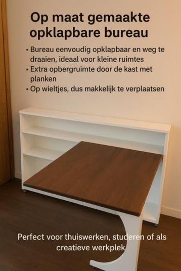 Ruimtebesparend Uitklapbaar Bureau - Flexibele Werkplekken beschikbaar voor biedingen