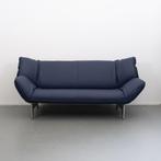 1x Leolux Tango 3-zits/223cm Bank Kobaltblauw Leer - Metaal, Huis en Inrichting, Ophalen of Verzenden, Zo goed als nieuw, Leer