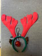 Rendier oren + lichtgevende neus, Ophalen of Verzenden, Zo goed als nieuw