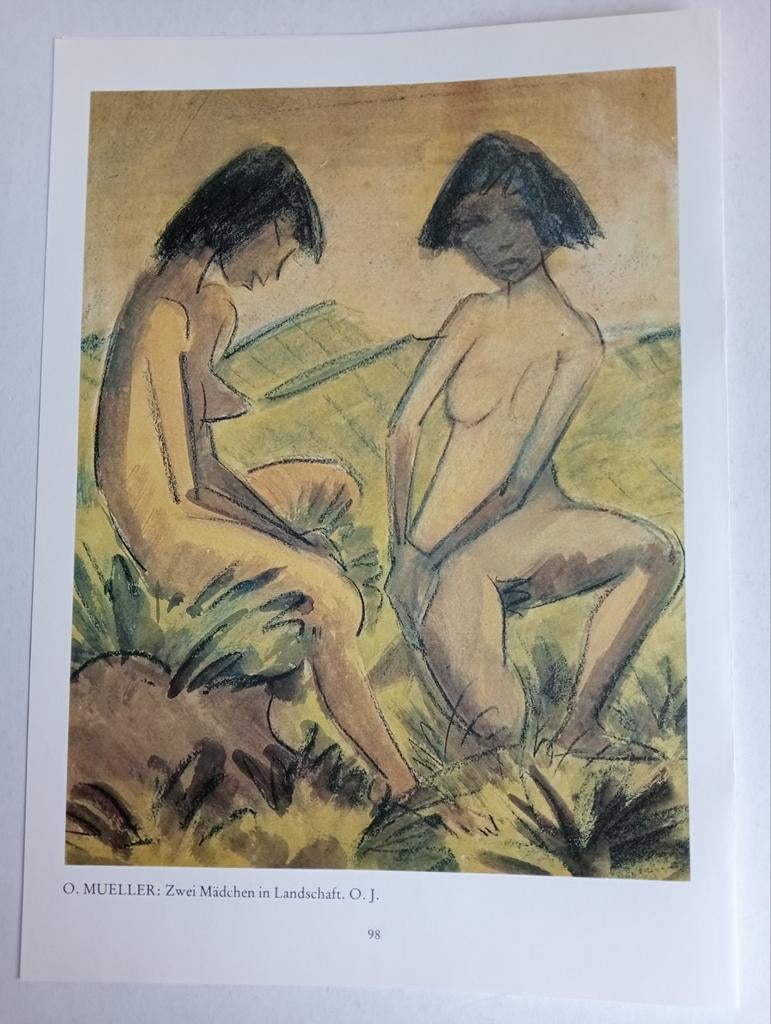 Otto Mueller print naakt, Ophalen of Verzenden