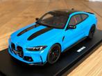 BMW M4 CS 2024 G82 blauw + carbon 1:18 GT Spirit GT511 nieuw, Hobby en Vrije tijd, Modelauto's | 1:18, Ophalen of Verzenden, Nieuw