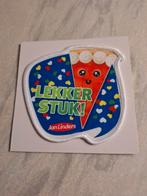 Carnaval,  sticker, embleem,  LEKKER STUK, 7x7 cm, Verzamelen, Overige supermarkten, Ophalen of Verzenden