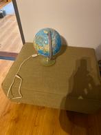 Vintage Wereldbol verlicht, Ophalen of Verzenden, Gebruikt, Analoog, Wekker of Tafelklok