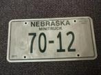 Kentekenplaat licenseplate Nebraska Minitruck USA, Verzenden, Gebruikt, Auto's