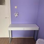 Witte hoogglans bureau/kaptafel, Huis en Inrichting, Bureaus, Ophalen, Gebruikt, Bureau