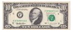 USA 10 dollar 1995 serie F (UNC), Verzenden, Noord-Amerika, Los biljet