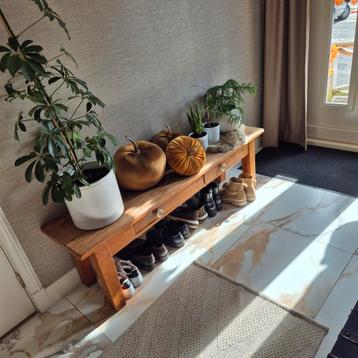 Teak tafel/bankje beschikbaar voor biedingen