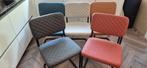 Eettafel en stoelen plus glazen salontafel, Huis en Inrichting, Ophalen, Gebruikt, Overige kleuren, Mooi gekleurde stoelen en een eetafel
