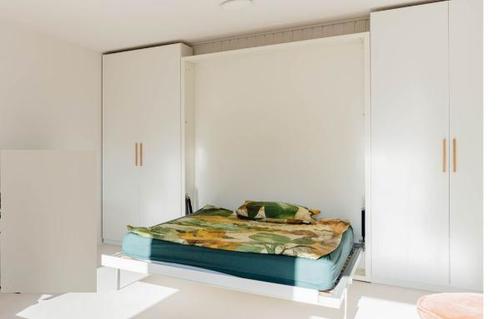 Murphy bed/Opklapbed/Space saving bed, Huis en Inrichting, Slaapkamer | Bedden, Eenpersoons, 140 cm, 200 cm, Hout, Wit, Ophalen