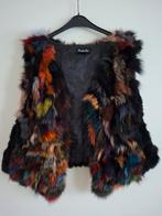 Echt bont gilet bodywarmer multicolor maat S, Overige kleuren, Ophalen of Verzenden, Zo goed als nieuw, Sensation Folie