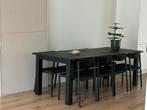 Prachtige, grote eettafel - zwart 240cm x 100cm x 80cm, Huis en Inrichting, Ophalen, 200 cm of meer, 50 tot 100 cm, Zo goed als nieuw