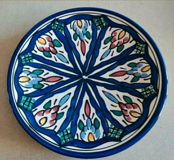 WANDBORD,handgeschilderd,Blauw,doorsnede 18 cm,aardewerk  beschikbaar voor biedingen