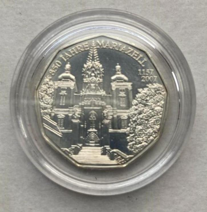 2007 OOSTENRIJK 5 EURO ZILVER MARIAZELL *UNC*, Postzegels en Munten, Munten | Europa | Euromunten, Losse munt, 5 euro, Oostenrijk