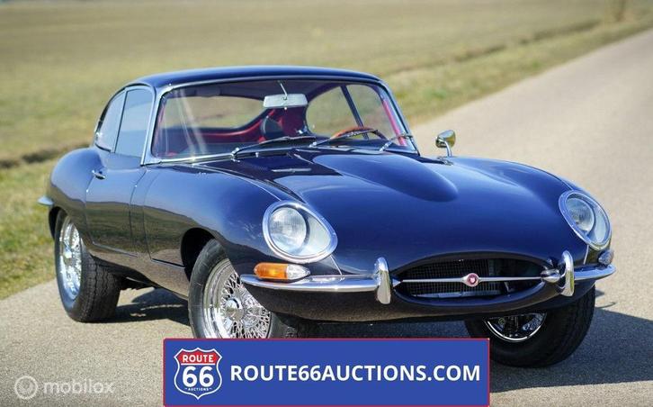 Jaguar E-Type 3.8 FHC | 1962 | Route 66 Auctions, Auto's, Oldtimers, Bedrijf, Te koop, Jaguar, Benzine, Overige carrosserieën