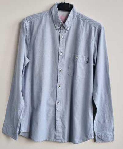 Jack & Jones blauw/wit gestreepte overhemd mt. M, Kleding | Heren, Overhemden, Zo goed als nieuw, Halswijdte 39/40 (M), Blauw