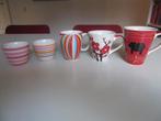 3 Design-Mokken CHA-CULT + 2 Thee-Kommetjes (Keramiek)-Nwst, Huis en Inrichting, Keramiek, Ophalen of Verzenden, Zo goed als nieuw