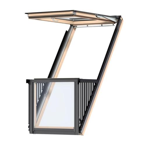VELUX balkonvenster zo goed als nieuw scherp geprijsd!!, Doe-het-zelf en Verbouw, Glas en Ramen, Zo goed als nieuw, Dakraam, 160 cm of meer