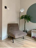 Moderne teddy Vivilla Lorenzo fauteuil taupe kleur zgan, Ophalen, Eenpersoons, 75 tot 100 cm, Zo goed als nieuw