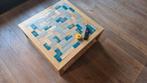 Vierkante designer houten salontafel, Huis en Inrichting, Tafels | Salontafels, Gebruikt, Ophalen