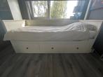 Ikea Hemnes bedbank 80-200 incl accessoires, Huis en Inrichting, Slaapkamer | Bedden, Eenpersoons, Wit, Ophalen of Verzenden, Zo goed als nieuw