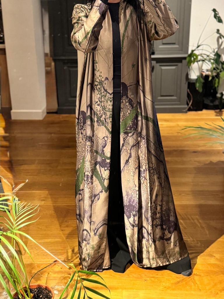 Custom made Abaya - Prachtig!, Bruin, Ophalen of Verzenden, Zo goed als nieuw, Maat 36 (S)