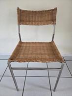 Martin Visser 200€ totaal 4 eetkamerstoelen, metalen frame, Huis en Inrichting, Stoelen, Ophalen, Gebruikt, Bruin, Metaal