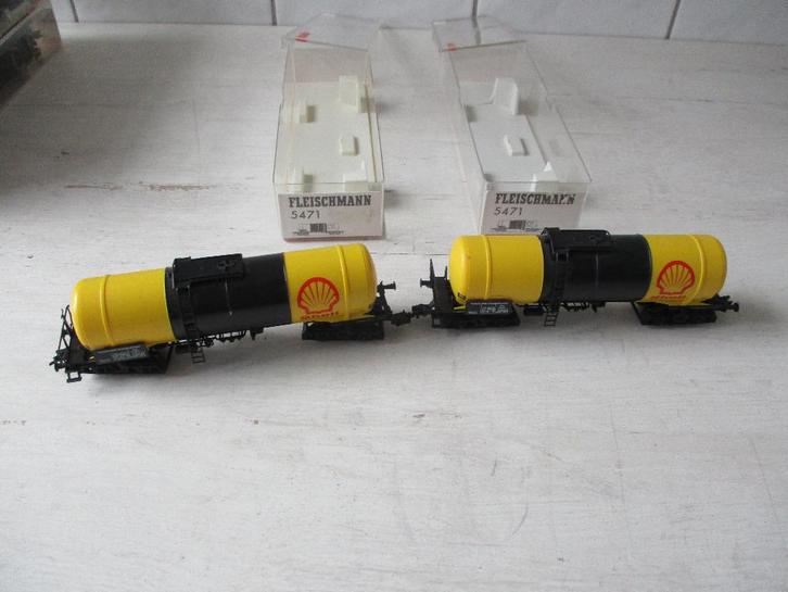 Fleischmann Tank wagens Shell no 5471 2x, Hobby en Vrije tijd, Modeltreinen | H0, Zo goed als nieuw, Wagon, Gelijkstroom, Fleischmann