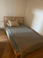 Ikea Bed + Matress, Huis en Inrichting, Slaapkamer | Bedden, Wit, Tweepersoons, Zo goed als nieuw, Hout