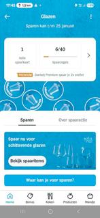 1 volle spaarkaart Albert Heijn glazen, Tickets en Kaartjes, Eén persoon, Kortingsbon