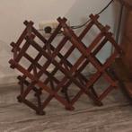 Vintage wijnrek harmonica accordeon mid century, Ophalen of Verzenden, Gebruikt, Hout, Minder dan 50 cm