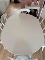 Ikea ingatorp eettafel rond met stoelen TEAB, Huis en Inrichting, Ophalen, Gebruikt