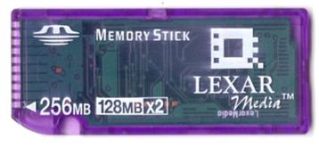 Lexar Memory Stick 256 MB 128 MB X 2 beschikbaar voor biedingen