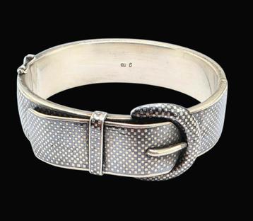 Prachtige Niello Zilveren Gesp Armband  beschikbaar voor biedingen
