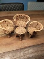 Rotan meubels poppensetje, Ophalen of Verzenden, Zo goed als nieuw, Jongen of Meisje