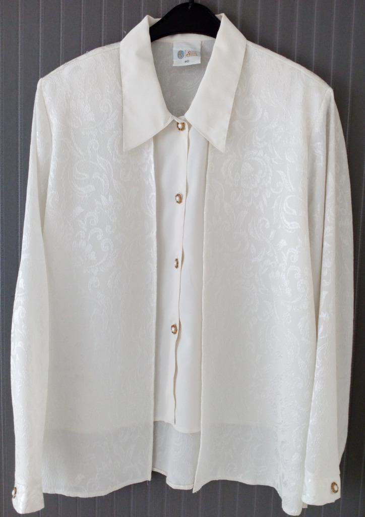 Dames Blouse Wit / Creme, Kleding | Dames, Blouses en Tunieken, Zo goed als nieuw, Maat 38/40 (M), Wit, Ophalen of Verzenden
