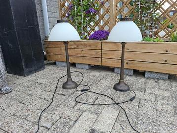 2 stuks nieuwstaat vintage franse bronse tafel lampen beschikbaar voor biedingen