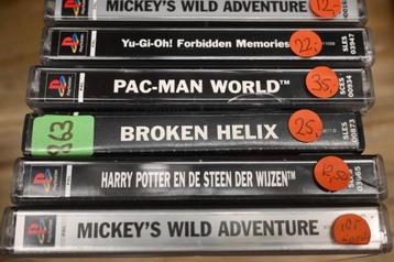 Diverse Playstation 1 games Pac Man / Harry Potter / Lego beschikbaar voor biedingen