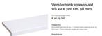 Vensterbank spaanplaat wit 20 cm (B) x 90 cm (L), 38 mm (H), Ophalen, 25 tot 50 mm, Overige typen, Zo goed als nieuw