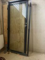 stalen deur met bijpassend kozijn, Gebruikt, 215 cm of meer, Buitendeur, Glas