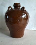 Chinese geglazuurde bruine aardewerk rijstwijn kruik, Antiek en Kunst, Ophalen of Verzenden