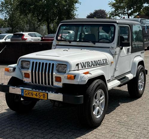 JEEP WRANGLER YJ 2.5 WIT BJ1990 YOUNGTIMER HARD/SOFTTOP, Auto's, Jeep, Bedrijf, Wrangler, 4x4, Benzine, SUV of Terreinwagen, Handgeschakeld