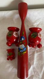 Zweedse Houten Kandelaars - Set of Losse Verkoop, Antiek en Kunst, Ophalen of Verzenden, Overige materialen