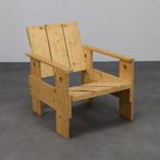 Crate Lounge Chair, in the style of Gerrit Rietveld, 1980s, Huis en Inrichting, Ophalen, Gebruikt, Hout, Vintage, bauhaus