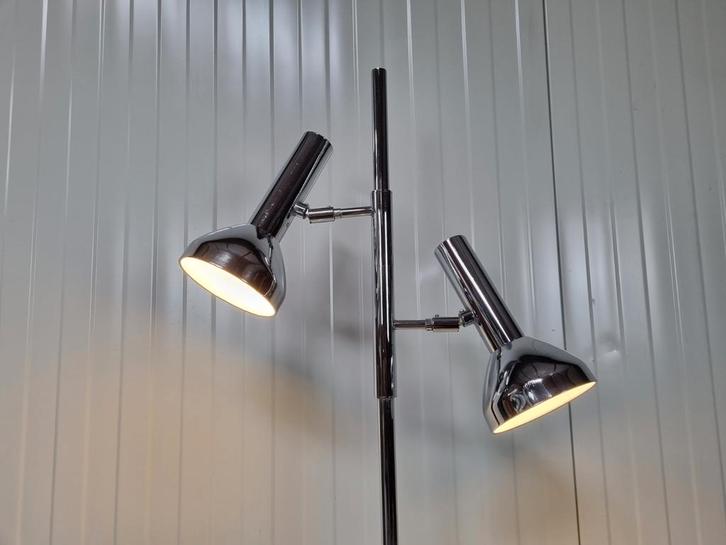 Vintage vloerlamp All-Chrome Cosack Leuchten, Huis en Inrichting, Lampen | Vloerlampen, Gebruikt, 100 tot 150 cm, Metaal, Ophalen