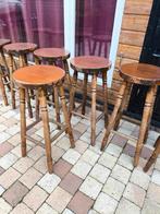 Prachtige Houten Barkrukken - Massief -Vintage 15 Stuks, Huis en Inrichting, Barkrukken, Ophalen, Met voetsteun, 60 tot 90 cm