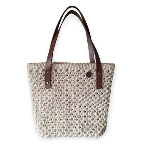 Handgemaakte macramé tote bag, nieuw, Sieraden, Tassen en Uiterlijk, Tassen | Damestassen, Nieuw, Overige typen, Overige kleuren