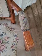 Vintage  dames fauteuiltje met gobelin stof foto 1 t/m 7, Ophalen