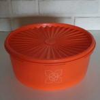 Sterdeksel Tupperware koektrommel. Oranje. Vintage, Huis en Inrichting, Keuken | Tupperware, Ophalen of Verzenden, Zo goed als nieuw