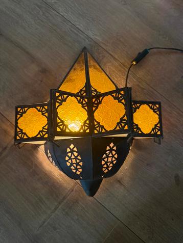 Marokkaanse sprookjes 1001 nacht wandlamp geel beschikbaar voor biedingen